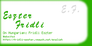 eszter fridli business card